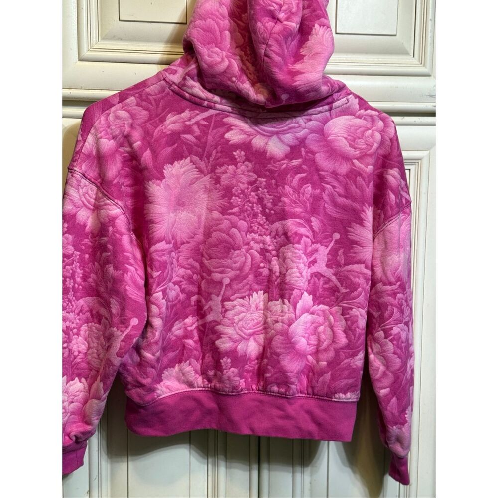 Nike Jordan Big Girl's Floral Brooklyn Essentials Pullover Hoodie Pink L(12-13) - Picture 7 of 9
